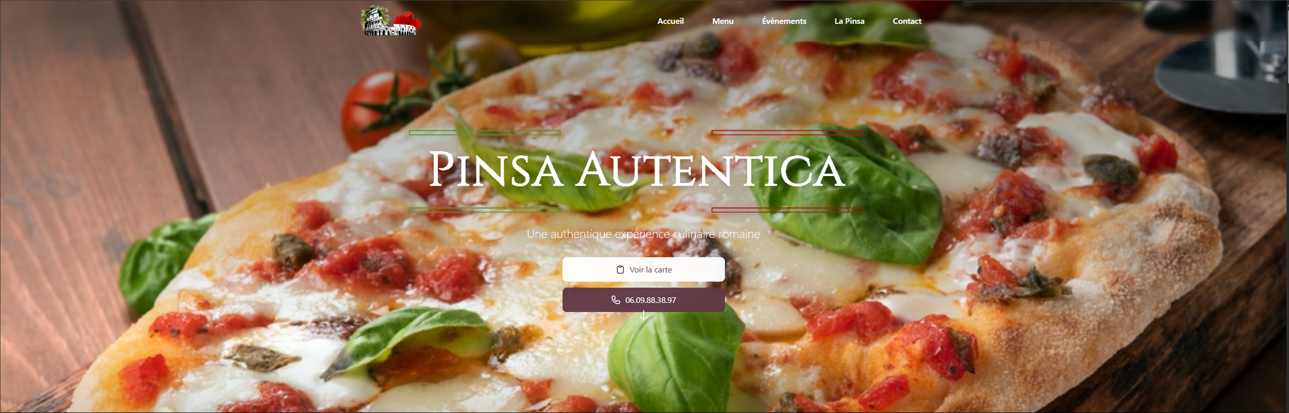 Pinsa Autentica — Web development, French project by DHJVC